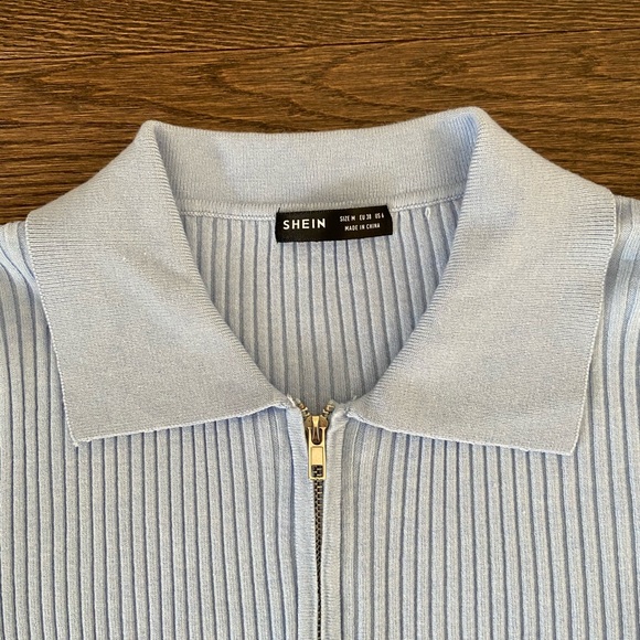 Ribbed Zipper Cropped Cardigan - Picture 6 of 7